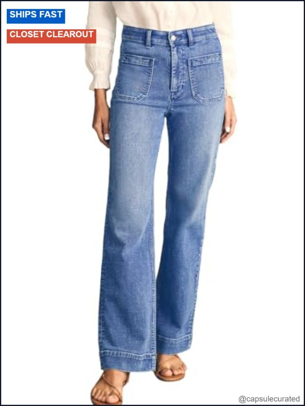 High Waisted Wide Leg Jeans Stretchy Straight Leg Denim Pants with Pocket